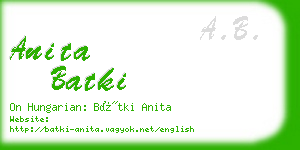 anita batki business card